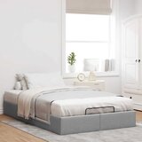 vidaXL Otomanski posteljni okvir brez vzmetnice siv 140x190 cm blago Cene