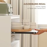  Ormarić za mikrovalnu pećnicu polica ormarić s dvostrukim vratima ladica kotačići bijela | shoptok.hr