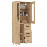  Visoka komoda hrasta sonome 69,5x34x180cm od konstruiranog drva Slike