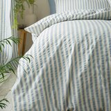 Pineapple Elephant Plava 3-dijelna posteljina za bračni krevet/za produženi krevet 230x220 cm Cotton Rich Woven Stripe – | shoptok.hr
