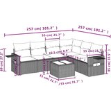  7-dijelni set vrtnih sofa svjetlosivi od poliratana | shoptok.hr