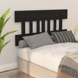  Uzglavlje za krevet crni 183,5x3x81 cm od masivne borovine | shoptok.hr