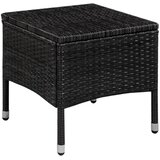  3-dijelni bistro set od poliratana crni | shoptok.hr