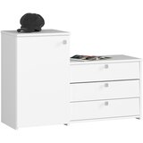 AKORD S16 omara za čevlje s predalnikom 3 krilna vrata - bela, (21713481) | Shoptok.si