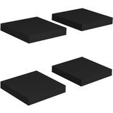 Maison Chic 4 kosi Stenske Police - Viseče police črne 23x23,5x3,8 cm MDF, (21793630) Cene