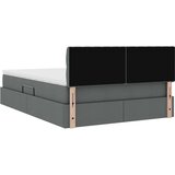  Krevet S LED lampica s pohranom Tamno siva 140 x 190 cm tkanina | shoptok.hr