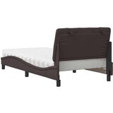  Postelja z vzmetnico temno rjava 100x200 cm blago, (21793108) | Shoptok.si