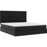  Krevet s od storage s madracem Crna 160 x 200 cm Lažna koža | shoptok.hr