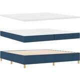  Postelja s škatlo z vzmetnico in LED modra 200x200 cm tkanina, (22082753) | Shoptok.si