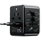 WP-U69 Univerzalni Strujni GaN punjač, 5-porta USB (3.0 i 4 x 3.1 tipC-EUUKAUUSJAP) 65W, crni
