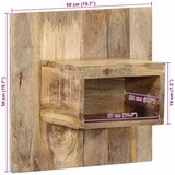  Noćni ormarić 50x27x50 cm Puno grubo drvo Mango | shoptok.hr