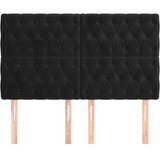  Uzglavlje Crno 144x7x118/128 cm Baršunasto | Eponuda.com
