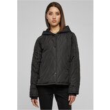 Urban Classics Women's Oversized Diamond Quilted Hooded Jacket Black | shoptok.hr