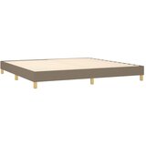 Krevet s oprugama i madracem smeđesivi 200x200 cm od tkanine | shoptok.hr