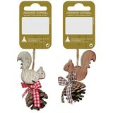 ukrasi za božićno drvce vjeverica s češerom (natur/bijela, drvo, 1 kom.)  ukrasi za božićno drvce vjeverica s češerom (natur/bijela, drvo, 1 kom.) Slike