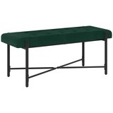  Klupa s gumbima i jastučićima Tamnozelena 110 x 40 x 46 cm | shoptok.hr