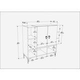 Hanah home Komoda Platin Black Walnut