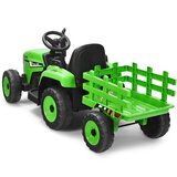  3-stupanjski traktor s uklonjivim prikolicom i 2,4 G daljinskim upravljačem, dječji traktor za vožnju | shoptok.hr