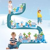 Magnetic construction blocks set for children 124 pieces &amp;ndash; winter Slike