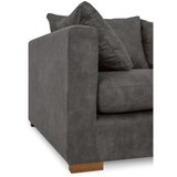 Scandic Antracitno siva sedežna garnitura iz umetnega usnja 225 cm Hamburg – | Shoptok.si