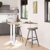  Noge za barsko mizo bele barve 2 kosa 60 x (100-101) cm jeklo | Shoptok.si
