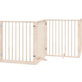vidaXL Vrata za pse s vratašcima 6 panela sklopiva 480 cm drvo topole | shoptok.hr
