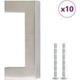  Ručke za ormarić 10 kom srebrne 64 mm od nehrđajućeg čelika | shoptok.hr