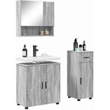  Set namještaja za kupaonicu s ladicama Zidne 3 pcs Siva Sonoma | Eponuda.com