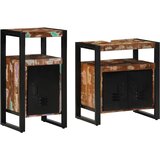  Set namještaja za kupaonicu 2 pcs Smeđa Čvrsto reciklirano drvo | Eponuda.com