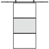 vidaXL Drsna vrata z opremo 102,5x205 cm kaljeno steklo in aluminij | Shoptok.si
