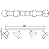 Philips 50604/31/P0 - LED spot svetlo BUKKO 4xLED/4,3W/230V | Eponuda.com