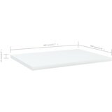 Police za knjige 4 kom bijele 40x30x1,5 cm konstruirano drvo | shoptok.hr