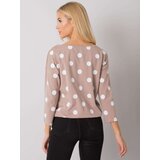 RUE PARIS Blouse-RV-BZ-7250.31P-dark beige | Shoptok.si