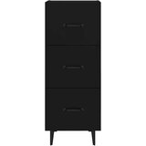  Komoda crna 34,5 x 34 x 90 cm od konstruiranog drva | shoptok.hr