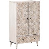  Visoka ploča Bijelo 60 x 33,5 x 100 cm Čvrsto drvo manga | shoptok.hr