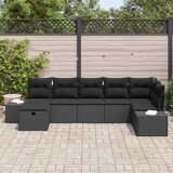  Sjedeća garnitura za vrt 7 kom. Crna poliratan 319 x 154 x 85 cm | Shoptok.si