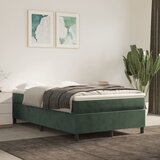 The Living Store Box spring postelja z vzmetnico temno zelena 120x200 cm žamet - Box Spring Postelja, (21491255) Cene