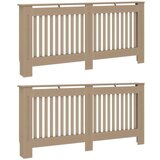 vidaXL Pokrov radiatorja 2 pcs Rjava 172x19x81.5cm Konstruiran les | Shoptok.si