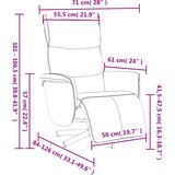  Naslonjač od umjetne kože s osloncem za noge crni | shoptok.hr
