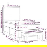  S oprugama i madracem bijeli 90 x 200 cm od umjetne kože | shoptok.hr