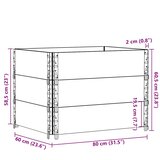  Okviri za palete 3 kom crni 80x60 cm od masivne borovine | Eponuda.ba