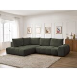 Bobochic Paris Zelena sklopiva/s prostorom za odlaganje kutna garnitura od šenila (s lijevim kutom/u obliku slova L) Everest – | shoptok.hr