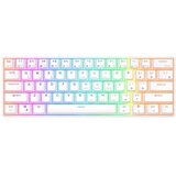 Royal Kludge RK61 RGB Mehanička Tipkovnica, smeđi prekidači, bijela, UK layout | shoptok.hr