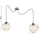  Luster na sajli MATT 2xE27/60W/230V pauk crna/bakarna | Eponuda.com