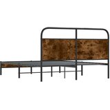  Okvir kreveta bez madraca dimljena boja hrasta 160x200cm drveni | shoptok.hr