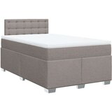 vidaXL Krevet s oprugama i madracem smeđesivi 120 x 200 cm od tkanine | shoptok.hr