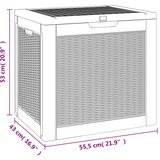  Vrtna kutija za pohranu crna 55,5 x 43 x 53 cm polipropilen | Eponuda.com