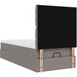 vidaXL Otomanski posteljni okvir z vzmetnico taupe 90x190 cm blago, (21611748) | Shoptok.si