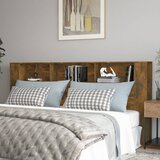 vidaXL Vzglavna omarica dimljeni hrast 220x18,5x104,5 cm | Shoptok.si