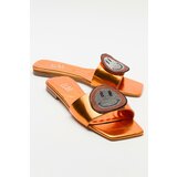 LuviShoes YAVN Orange Stone Women's Slippers Cene